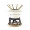 Modern Design Cast Iron Enamel Coating Cheese Fondue Sets