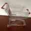 European Style Supermarket Metal Hand Shopping Cart Trolley with Wheels