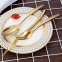 Bulk Gold Plated Fork Spoon Knife Silverware Stainless Steel Flatware Cutlery Set For Home Kitchen Restaurant Hotel
