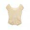 Chemise tricotée neuve de printemps 2025 pour femmes, style euro-américain, col rond, couleur unie, sweat à capuche large avec plis