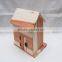 garden new unfinished wooden bird house wholesale decoration handmade birdcage