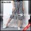 new arrival fashion wholesale suppliers factory price women pants stripe wide leg women half pants for men