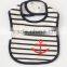 Japanese wholesale products high quality cute and new design reversible bibs for baby cute marine pattern