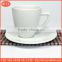 tea cup set prices hot sales white porcelain cup and saucer, modern ceramic hotel and restaurant espresso coffee cup and dish