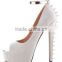 Hot selling wholesale high quality women open toe shoes Ankle white women sandals