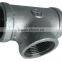 British standard BS thread galvanized malleable iron pipe fittings tee