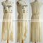 OEM handmade beaded dress chiffon maxi dress short front long back dress casual                        
                                                                                Supplier's Choice