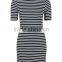 shaped strips women dress short sleeves women dress OEM service