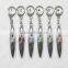 High level bright chrome metal mini ball pen with keychain for promotion