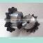 Type B double sprocket, stock bore roller chain sprocket