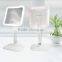 Square mirror with led lighting stand desktop mirror