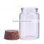 small glass jars with decorative cork lids 80ml