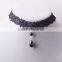 Sexy black velvet choker necklace,vintage pendant collar necklace GJ-116