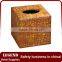 Customerized square leather tissue box for sale