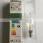 4 Watt Filament LED Candelabra Bulb E12 Base Flame Tip