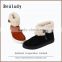 (ESW-1616) Lady leather shoes cow suede thick sole and zipper comfortable amusing warm snow boot with fur