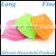 Orange Round Dog Drinking Silicone Pet Bowl