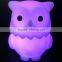 CE led animal owl small night light lamp