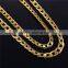 6/8mm width Gold Plated Cuban Link Curb Chain Necklace,Satinless Steel Material Necklace Chain Design SN111