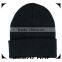 Plain Sports Winter Black Knitted Beanie