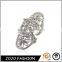 Wholesale gold plated 925 silver knuckle ring cross silver ring