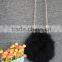 Customized Fashion Fluffy Genuine Turkey Feather Party Shoulder Handbag