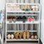 living room simple to use Multi-layer solid wood shoe rack shelf