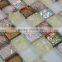 Sea Shell Mix Cracked Luxury Crystal Glass Mosaic Tile