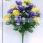 Artificial Flowers H52cm Rose Bud/Iris Silk Flowers Arrangement for Wedding