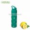high quality borosilicate glass water bottle with silicone sleeve and BPA free PP lid