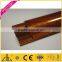 Wow!! Heat transfer woodgrain,PVDF wood color aluminium bar profiles for window door, glossy wood grain finish aluminium profile