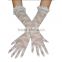 Factory Wholesale Bridal Lace Gloves 100% Polyester Party Long Lace Evening Wedding Gloves