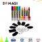 Chalk Markers with extra gold and silver ink. Set of 12 shiny neon liquid chalk pen with reversible bullet and chisel fine tip