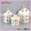Elegant White Castle Design Ceramic Church Candle Holder