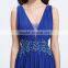 2016 New fashion sexy evening dress,high quality manual nail bead women's evening dress