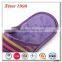 purple anti-slip warm indoor slippers for women with bow tie