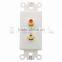 2RCA Audio AV Inner Wall Plate With 2 Ports And Golden Plate