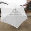 Adjustable polyester Sun protection White wooden parasol outdoor umbrella