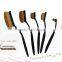 5pcs New Arrival Oval Brushes Black Color Oval Makeup Brush Set Toothbrush Set