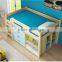 Hot selling children bed new design solid wood material kids bunk bed