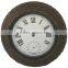 13 inch Indoor Outdoor Decorative Rattan Clock With Thermometer