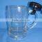 330ml customized beer glass mug with bell for refill