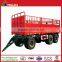 2 axles 4 wheel farm trailers /(flatbed drawbar full trailer and dump tipper full trailer)