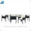 7 piece outdoor patio espresso dining chair cube shape garden furniture set