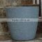 Light grey sand painted plastic flower pot decorative plastic flower pot