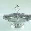 stainless steel stock Ceramic one layer silver cake stand holder fruit plate