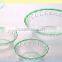 5pcs glass bowl with plastic cover
