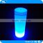 Alibaba express multi-color flashing glass LED light cylinder bar table