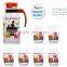 classic Glass water jug 1500ml color printing glass jug and 6pcs 250ml cup set