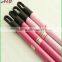 Colorful varnished wooden broom handle with 7.8cm plastic cap
